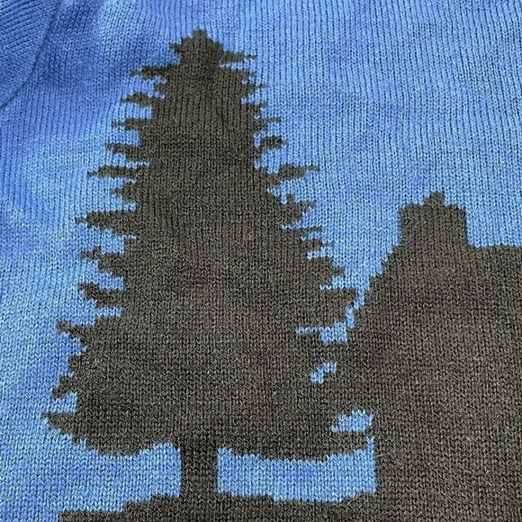 Threadbare Christmas Ugly Sweater Jumper Adult Sz M Santa Reindeer Cold Outside - Picture 5 of 12